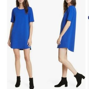 Eileen Fisher stretch cotton jersey T-shirt dress in royal blue size XS